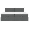vidaXL Estructura cama otomana colchones tela gris oscuro 180x200cm