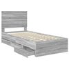 vidaXL Estructura de cama Gris Sonoma 90 x 200 cm Madera Ingenieril