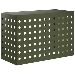 vidaXL Funda para Aire Acondicionado Verde oliva 90 x 40 x 60 cm Acero