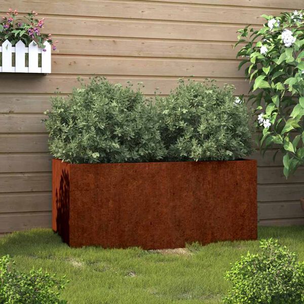 vidaXL Jardinera de acero corten 62x30x29 cm