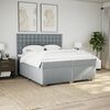 vidaXL Cama box spring con colch&oacute;n tela gris claro 200x200 cm