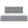 vidaXL Cama con almacenamiento y colch&oacute;n Gris Claro 200 x 200 cm