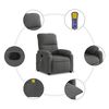 vidaXL Sill&oacute;n reclinable de masaje tela de microfibra gris oscuro