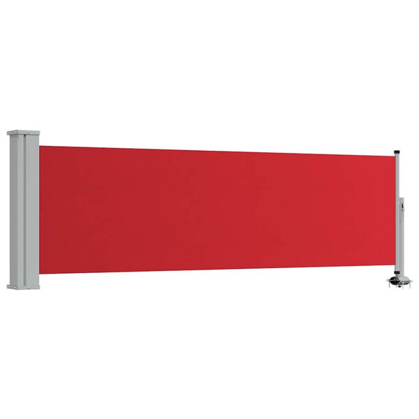 vidaXL Toldo lateral retr&aacute;ctil de jard&iacute;n rojo 80x300 cm
