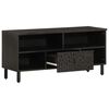 vidaXL Mueble de TV madera maciza de mango negro 100x33x46 cm