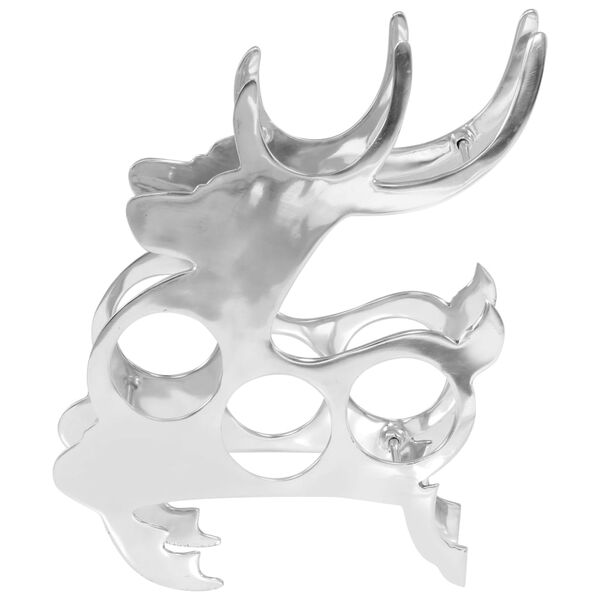 vidaXL Botellero de aluminio macizo 33x14x54 cm plateado