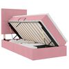 vidaXL Cama con almacenamiento y colch&oacute;n Rosa 90 x 200 cm Terciopelo