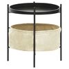 vidaXL Mesa auxiliar con cesta crema 40x40x45,5 cm