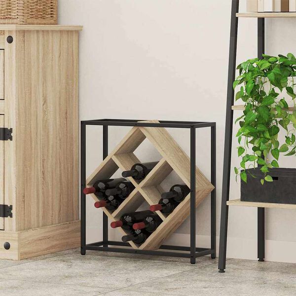 vidaXL Estante de Vino Roble Sonoma 51 x 18 x 52,5 cm