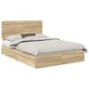 vidaXL Cama con almacenamiento con caj&oacute;n Roble Sonoma 160 x 200 cm
