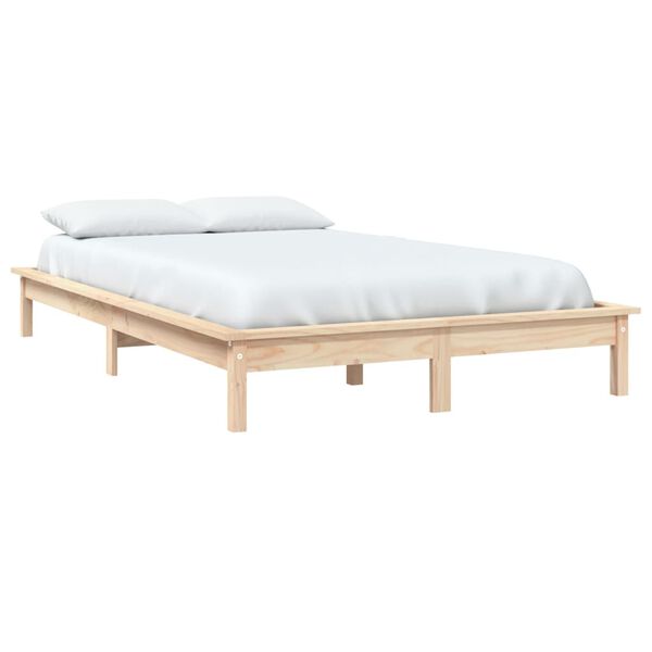 vidaXL Estructura de cama madera maciza de pino 120x200 cm