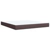 vidaXL Cama box spring con colch&oacute;n tela marr&oacute;n oscuro 180x200 cm