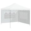 vidaXL Paredes laterales de carpa de fiesta con ventana 2uds PE blanco
