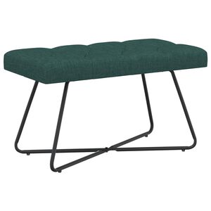 vidaXL Banco con tapicer&iacute;a con botones Verde oscuro 80 x 40 x 46 cm