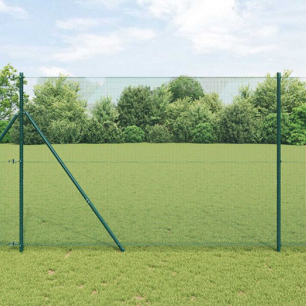 vidaXL Poste de Valla Verde 10 x 1,5 m (malla de 12 x 12 mm) Acero