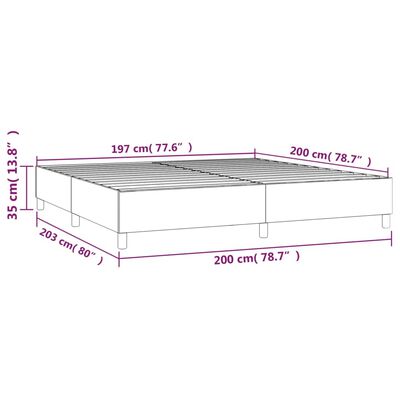 vidaXL Estructura de cama de terciopelo gris claro 200x200 cm