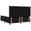 vidaXL Cama tipo Box Spring con colch&oacute;n Negro 180 x 200 cm tela