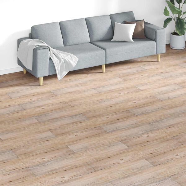 vidaXL Tableros de Suelo 18 pcs Marr&oacute;n 5,26 m&sup2; PVC