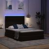 vidaXL Cama con almacenamiento y LED Negro 140 x 190 cm Terciopelo