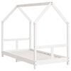 vidaXL Estructura de cama para niños madera de pino blanco 80x160 cm