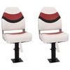 vidaXL Set de asientos plegables para barco 4 uds con respaldo alto