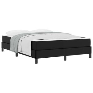 vidaXL Estructura de cama con colch&oacute;n Negro 140 x 200 cm tela