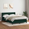 vidaXL Cama box spring con colch&oacute;n terciopelo verde oscuro 160x220 cm