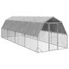 vidaXL Gallinero con techo 2,5x8x2,25 m acero galvanizado