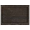 vidaXL Encimera de baño madera tratada marrón oscuro 60x40x(2-6) cm