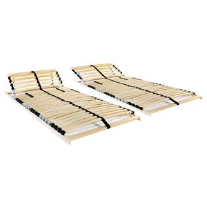 vidaXL Somieres de l&aacute;minas con 28 listones 7 zonas 2 uds 70x200 cm