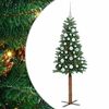 vidaXL &Aacute;rbol de Navidad Delgado con 150 LED con soporte Verde 150 cm