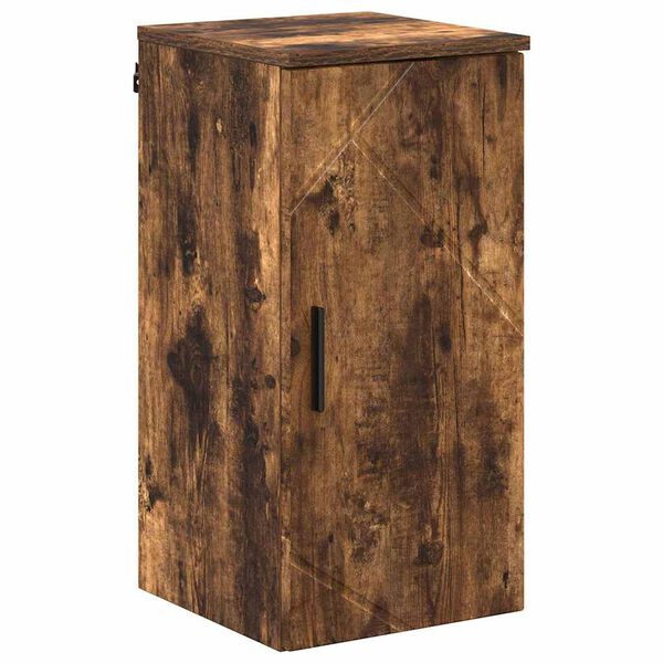 vidaXL Gabinete de Ba&ntilde;o con puerta Roble ahumado 30 x 31,5 x 61 cm
