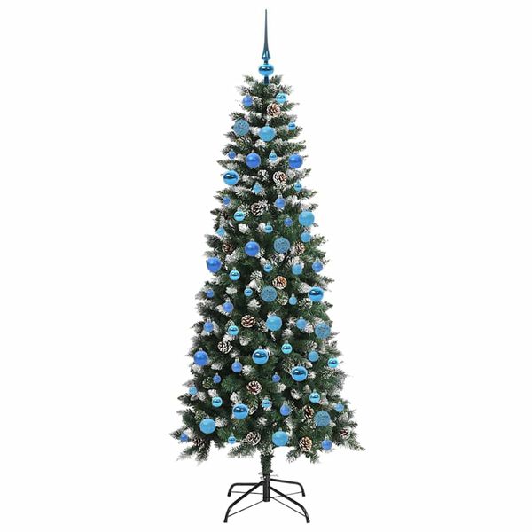 vidaXL &Aacute;rbol de Navidad artificial Verde 180 cm PVC, Pl&aacute;stico y Acero