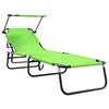 vidaXL Tumbona plegable Verde 190 x 57 x 81 cm oxford