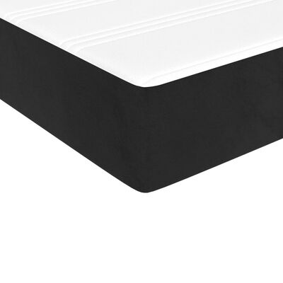 vidaXL Cama box spring con colchón terciopelo negro 90x200 cm