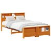 vidaXL Estructura de cama Marr&oacute;n cera 120 x 200 cm Pino macizo