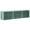 vidaXL Arriate de jard&iacute;n de acero galvanizado verde 240x40x45 cm