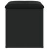 vidaXL Banco con almacenaje madera de ingenier&iacute;a negro 42x42x45 cm