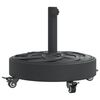 vidaXL Base sombrilla redonda ruedas para m&aacute;stiles &Oslash;38 / 48 mm 27 kg