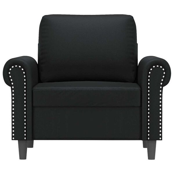 vidaXL Sill&oacute;n cuero sint&eacute;tico negro 60 cm