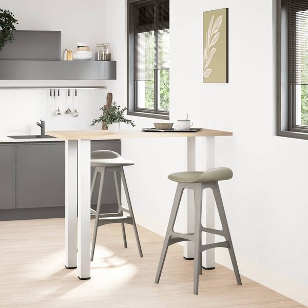 vidaXL Patas para mesa de bar (4 unidades), color blanco, 110-112 cm, acero