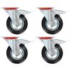 vidaXL Ruedas giratorias con frenos dobles 4 unidades 160 mm