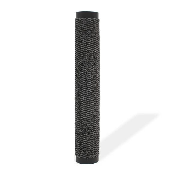 vidaXL Alfombra de entrada rectangular de nudo 120x180 cm antracita