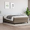 vidaXL Estructura de cama con somier tela gris taupe 140x190 cm