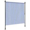 vidaXL Persiana enrollable exterior tela acero azul blanco 200x270 cm