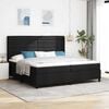 vidaXL Cama Box Spring LED con colch&oacute;n Negro 200 x 200 cm tela