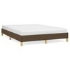 vidaXL Cama sin colch&oacute;n de tela marr&oacute;n oscuro 160x200 cm