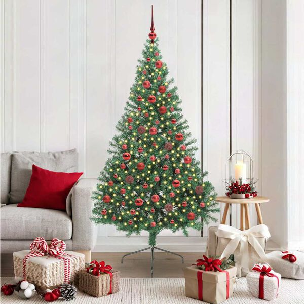 vidaXL &Aacute;rbol de Navidad Artificial Preiluminado Verde 180 cm PVC