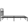vidaXL Estructura cama sin colch&oacute;n con cabecero metal negro 140x190 cm