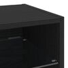 vidaXL Gabinete de noche LED montado en la pared con Negro
